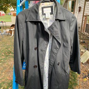 Black White Stag Trench Coat - OBO